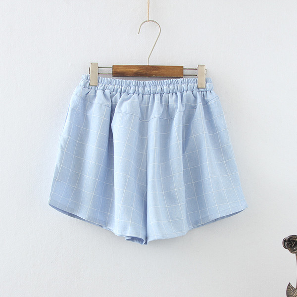 σορτς το καλοκαίρι κυρίες μπεζ, μπλε και γκρι χρώμα