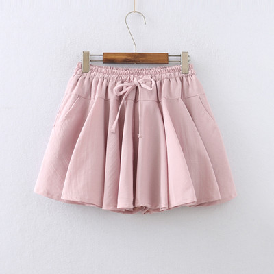 σορτς Κομψή γυναικεία σε μπεζ, μαύρο και ροζ