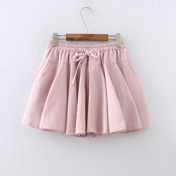 σορτς Κομψή γυναικεία σε μπεζ, μαύρο και ροζ