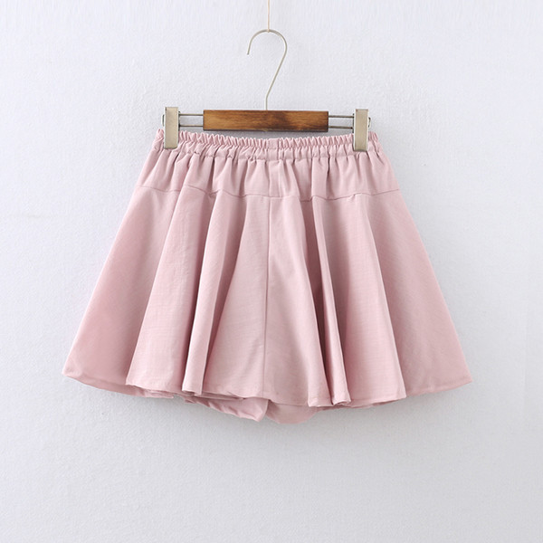 σορτς Κομψή γυναικεία σε μπεζ, μαύρο και ροζ