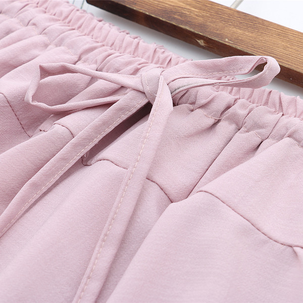 σορτς Κομψή γυναικεία σε μπεζ, μαύρο και ροζ