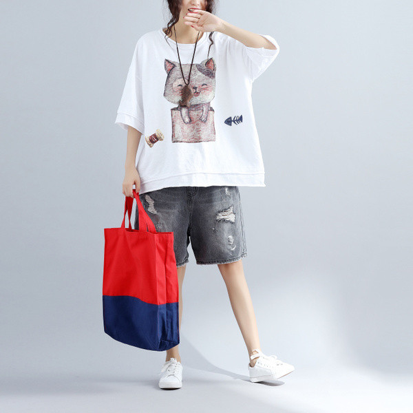 Οι γυναίκες κομψό Ζακέτα με 3/4 μανίκια και εικόνα σε λευκό