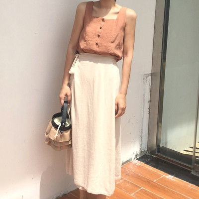 Φρέσκα καλοκαίρι shirt για τις κυρίες σε λευκό και καφέ χρώμα