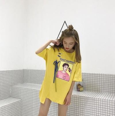 συνδέσεις σπορ blluzon των Γυναικών και 3/4 μανίκια, λευκό και κίτρινο