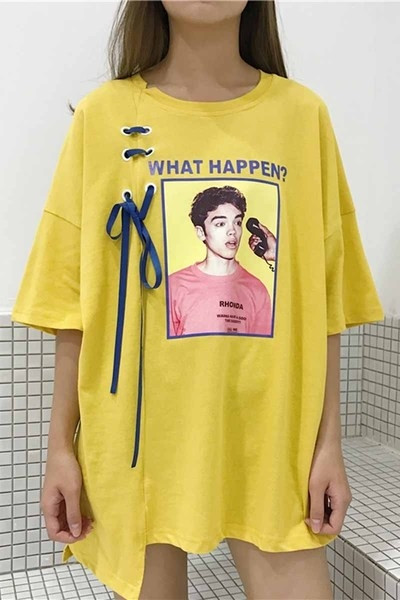 συνδέσεις σπορ blluzon των Γυναικών και 3/4 μανίκια, λευκό και κίτρινο