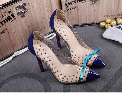 Πολύ κομψό κυρίες έκλεισε στιλέτα με μεταλλικά καρφιά όμορφη διακόσμηση