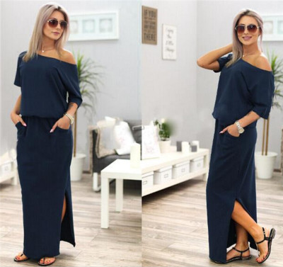 Μεγάλη γυναίκες καθημερινά φόρεμα μιμείται ένα σύνολο από δύο μέρη - 4 χρώματα