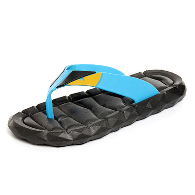 Καουτσούκ παντόφλες αρσενικό μαύρο και χρωματιστό λουράκι