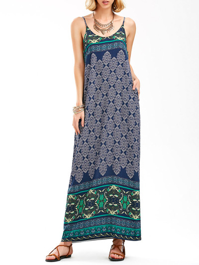 Μοναδικό κυρίες μακρύ φόρεμα με floral μοτίβο μοτίβα - 3 μοντέλα