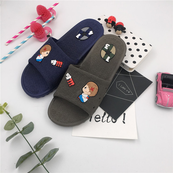 Unisex καουτσούκ παντόφλες σε διάφορα χρώματα με εικόνα διακόσμησης