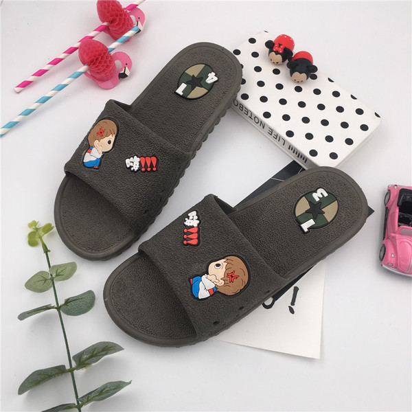 Unisex καουτσούκ παντόφλες σε διάφορα χρώματα με εικόνα διακόσμησης