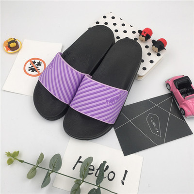 Καουτσούκ παντόφλες - unisex, ριγέ σε διάφορα χρώματα