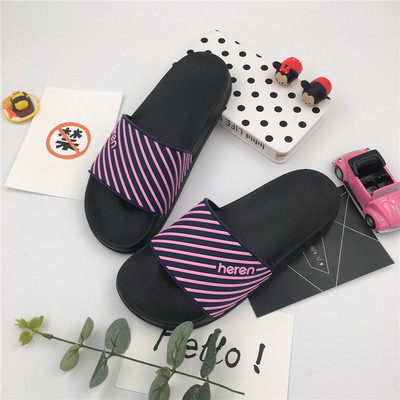 Καουτσούκ παντόφλες - unisex, ριγέ σε διάφορα χρώματα