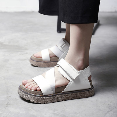 δερμάτινα σανδάλια πολύ άνετα κυρίες με υψηλή πλατφόρμα