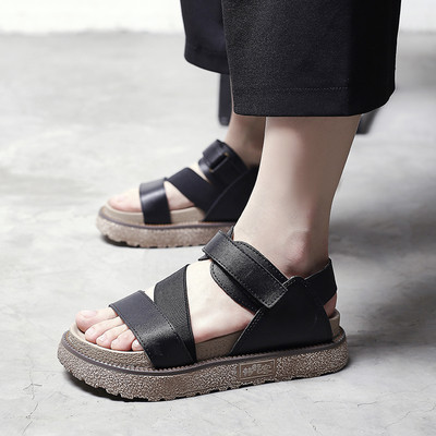 δερμάτινα σανδάλια πολύ άνετα κυρίες με υψηλή πλατφόρμα