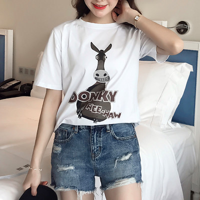 Γλυκό shirt για τις κυρίες freestyle με εικόνα από το cartoon