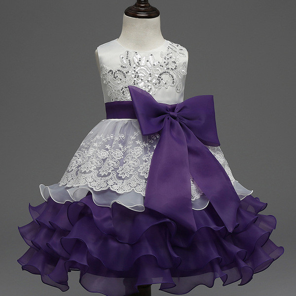 Уникална рокличка за момиченце с много красива панделка - 4 цвята