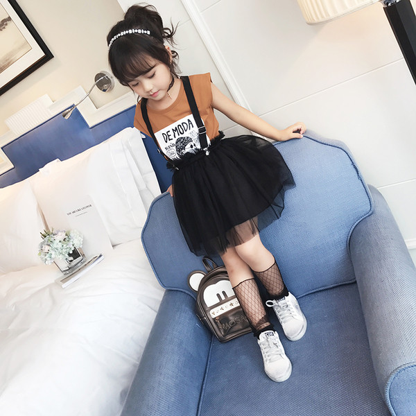 Κομψό παιδικό σετ για κορίτσια - φούστα + μπλουζάκι σε δύο χρώματα