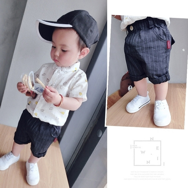 παντελόνι Κομψή των παιδιών για τα αγόρια σε μαύρο χρώμα