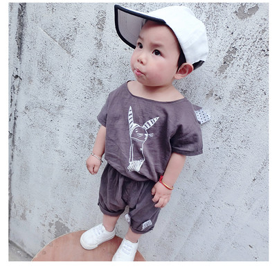 Παιδικό σετ αγόρι ελεύθερου τύπου - μπλούζα και παντελόνι