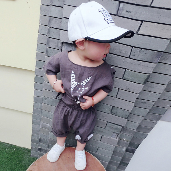 Παιδικό σετ αγόρι ελεύθερου τύπου - μπλούζα και παντελόνι