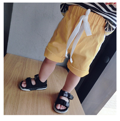 Детски панталони за момчета в зелен, жълт, червен и бял цвят