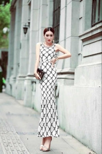 Πολύ μοντέρνο και κομψό κυρίες φόρεμα - 3 χρώματα