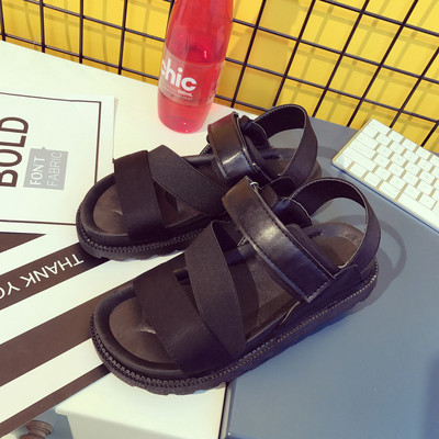 σανδάλια Άνετα των γυναικών σε πράσινο και μαύρο με ανθεκτική εξωτερική σόλα