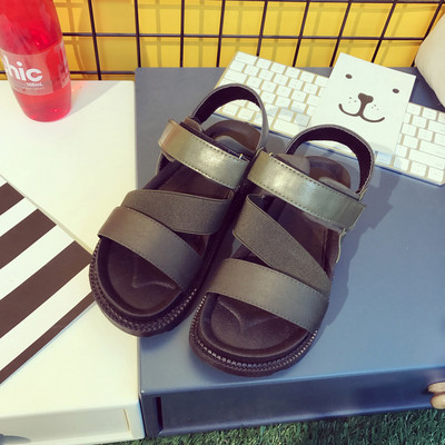 σανδάλια Άνετα των γυναικών σε πράσινο και μαύρο με ανθεκτική εξωτερική σόλα