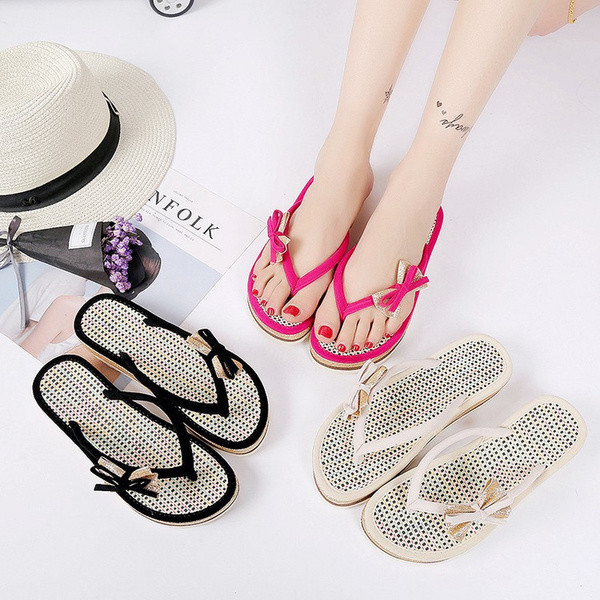 Άνετες γυναικείες παντόφλες με κορδέλα