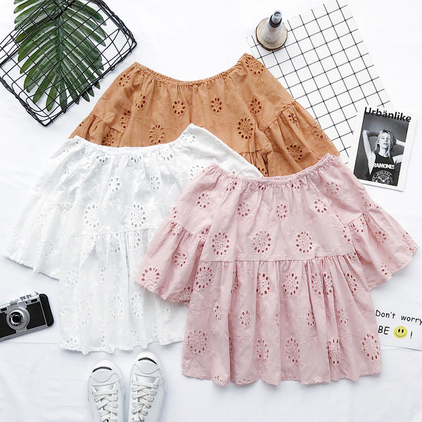 Свободна дамска риза с 3/4 ръкав в бял, кафяв и розов цвят