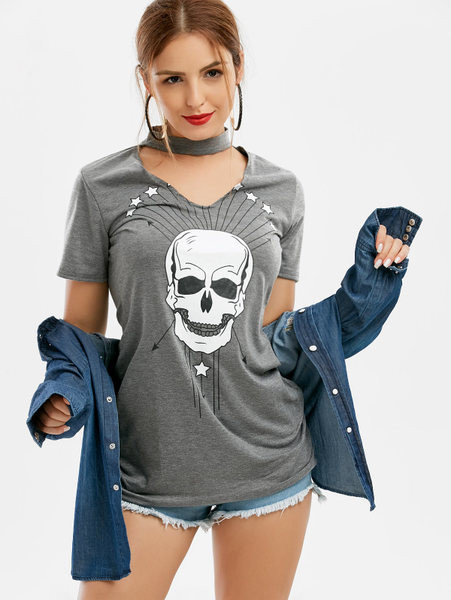 Πολύ ενδιαφέρον κυρίες μπλούζα με γιακά πρωτότυπη και ενδιαφέρουσα εκτύπωσης