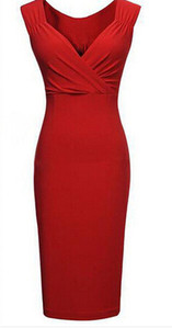 Μοναδικές γυναίκες βραδινό φόρεμα με V-neck - 2 χρώματα