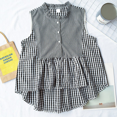 Κυρίες καρό κοντομάνικο πουκάμισο σε κόκκινο, μπλε και μαύρο