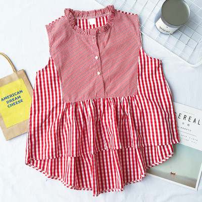 Κυρίες καρό κοντομάνικο πουκάμισο σε κόκκινο, μπλε και μαύρο