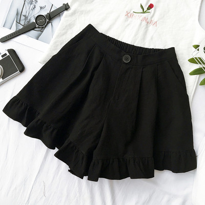 σορτς Ευρεία κυρίες με υψηλή μέση σε μαύρο και άσπρο