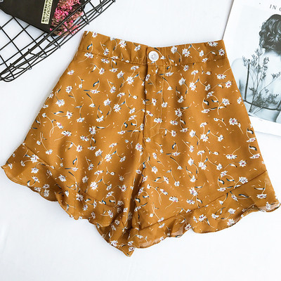 σορτς Wide κυρίες floral μοτίβο