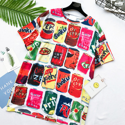 Цветни дамски блузони с изображение и надписи