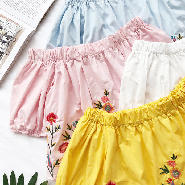 Φρέσκα αμάνικο Κυρίες Μπλούζα με κέντημα σε διάφορα χρώματα