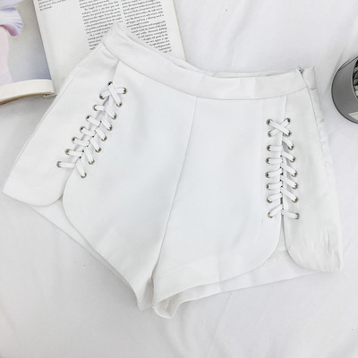 Стилен къс панталон за дамите с връзки в четири цвята