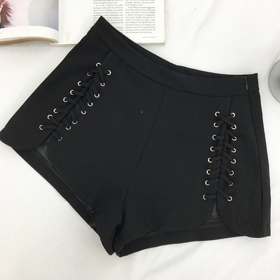 Стилен къс панталон за дамите с връзки в четири цвята