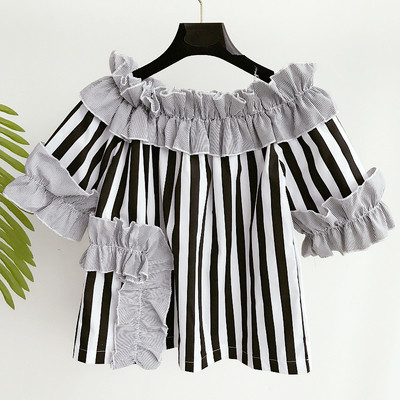 Κυρίες πουκάμισο με ρίγες σε τέσσερα χρώματα