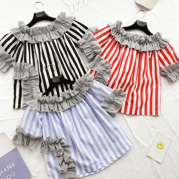 Κυρίες πουκάμισο με ρίγες σε τέσσερα χρώματα