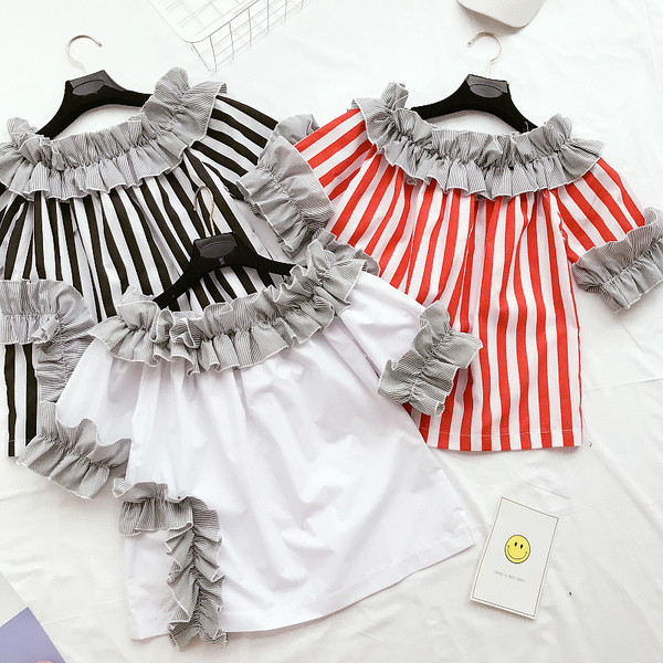 Κυρίες πουκάμισο με ρίγες σε τέσσερα χρώματα