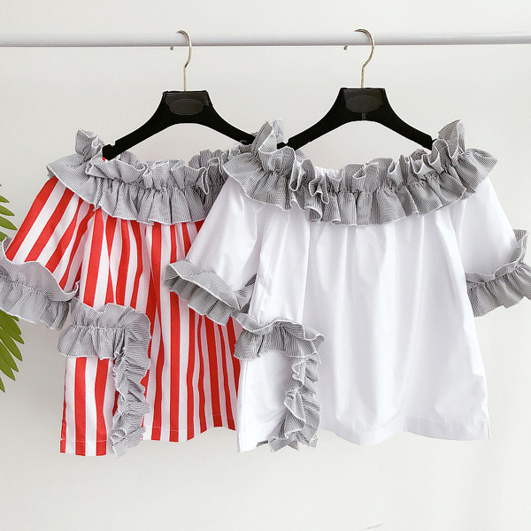 Κυρίες πουκάμισο με ρίγες σε τέσσερα χρώματα