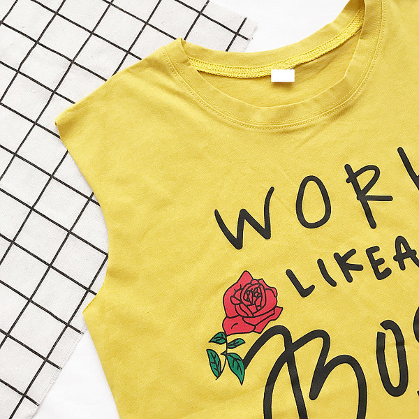 Καθημερινά κυρίες γιλέκο με την επιγραφή σε μαύρο, λευκό, κίτρινο και ροζ