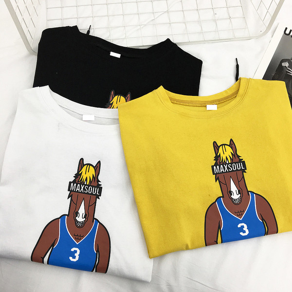 Φρέσκα κυρίες μπλούζα με δεσμούς σε μαύρο, λευκό και κίτρινο