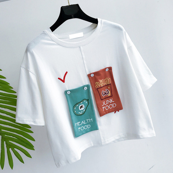 Μπλούζες με κοντό μανίκι σε λευκό freestyle