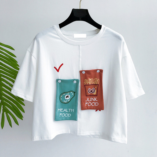 Μπλούζες με κοντό μανίκι σε λευκό freestyle