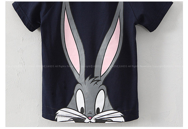 Casual παιδική μπλούζα για παιδιά με ένα κινούμενο σχέδιο σε σκούρο μπλε χρώμα